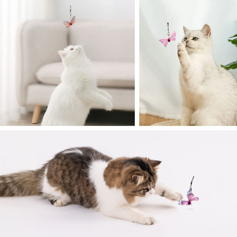 Cat Wand Toy Butterfly Replacements 10 PACK - BeesActive Australia