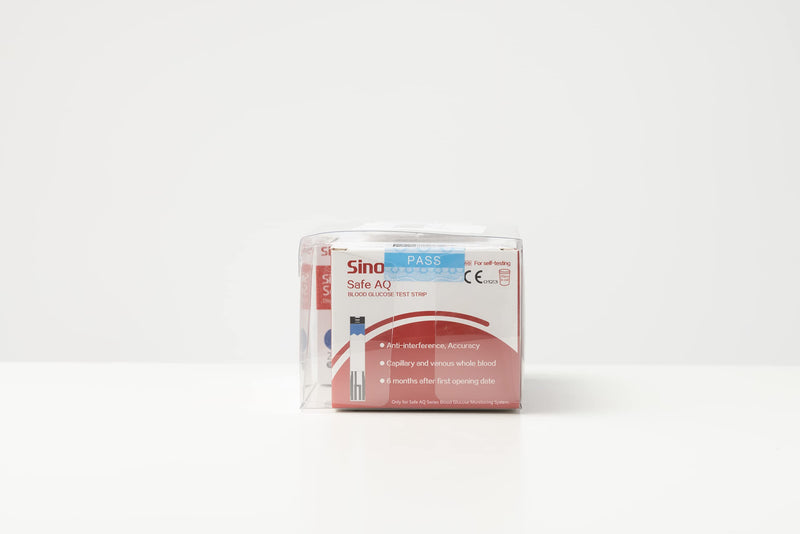 Sinocare 100pcs Blood Glucose Test Strips & 100pcs Lans. for Safe AQ Smart and Safe AQ Voice (Safe AQ Strips- 100) - BeesActive Australia