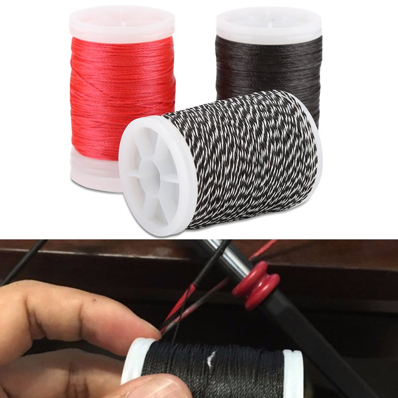 Archery Serving Thread 120m Durable Nylon String Serving Thread for Bowstring Archery Supplies black+white - BeesActive Australia