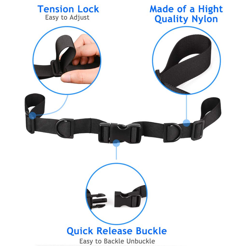 Oziral Backpack Chest Strap [2 Pack] Heavy Duty Adjustable Backpack Sternum Strap Chest Belt with 10 Pieces Zipper Pulls - BeesActive Australia
