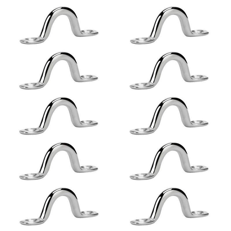 [AUSTRALIA] - Amadget Bimini Boat Top PAD Eye, 316 Stainless Steel Eye Straps Tie Down Kayak Deck Loops (Pack of 10) 