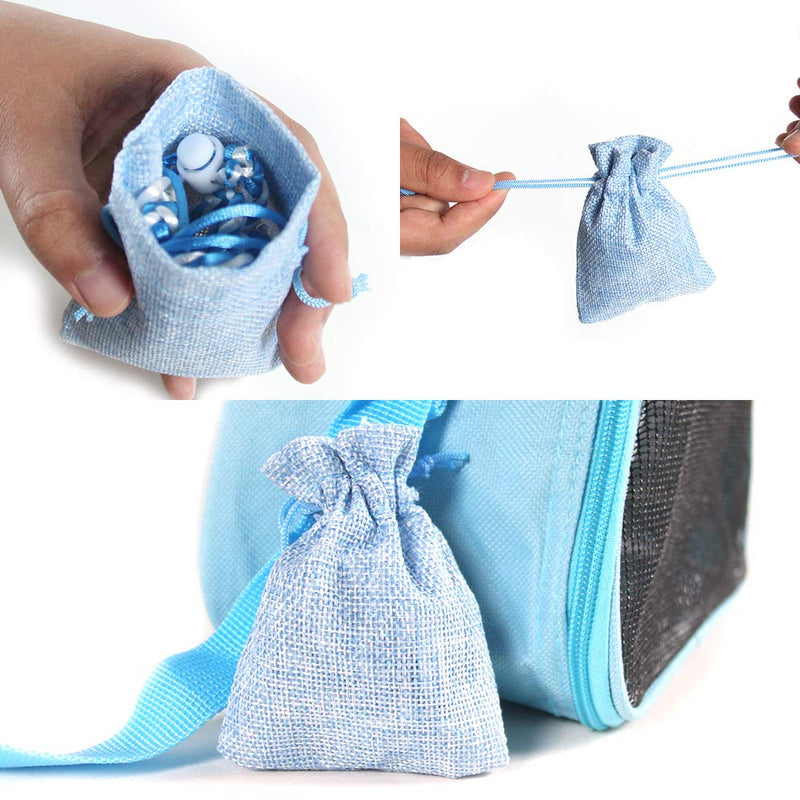 VLIKE Hamster Guinea Pig Bag Carrier Accessories Small Animals Hedgehog Squirrel Chinchilla Sugar Glider Outdoor Travel Bag Zipper Portable Breathable Outgoing Bags Standard 【Triangle】Sky Blue - BeesActive Australia