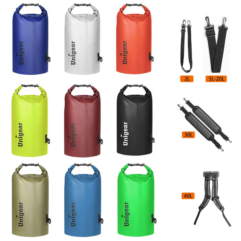 [AUSTRALIA] - Unigear Dry Bag Waterproof, Floating and Lightweight Bags for Kayaking, Boating, Fishing, Swimming and Camping with Waterproof Phone Case Yellow 2L 