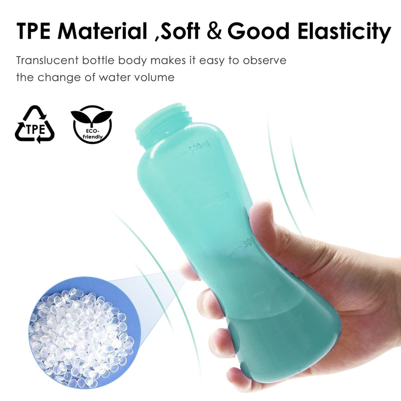 RUFCRIL Portable Travel Bidet with Carry Bag, TPE Material for High Temperature Resistance, 500ml Capacity with 2 Sealing Rings, Essentials for Postpartum Perineal Care,Hemorrhoid Treatment(Green) Green - BeesActive Australia