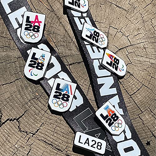 Summer Olympics Los Angeles 2028| LA '28 Olympics Logo & Skateboarding A Design Lapel Pin | On Backer Card - BeesActive Australia