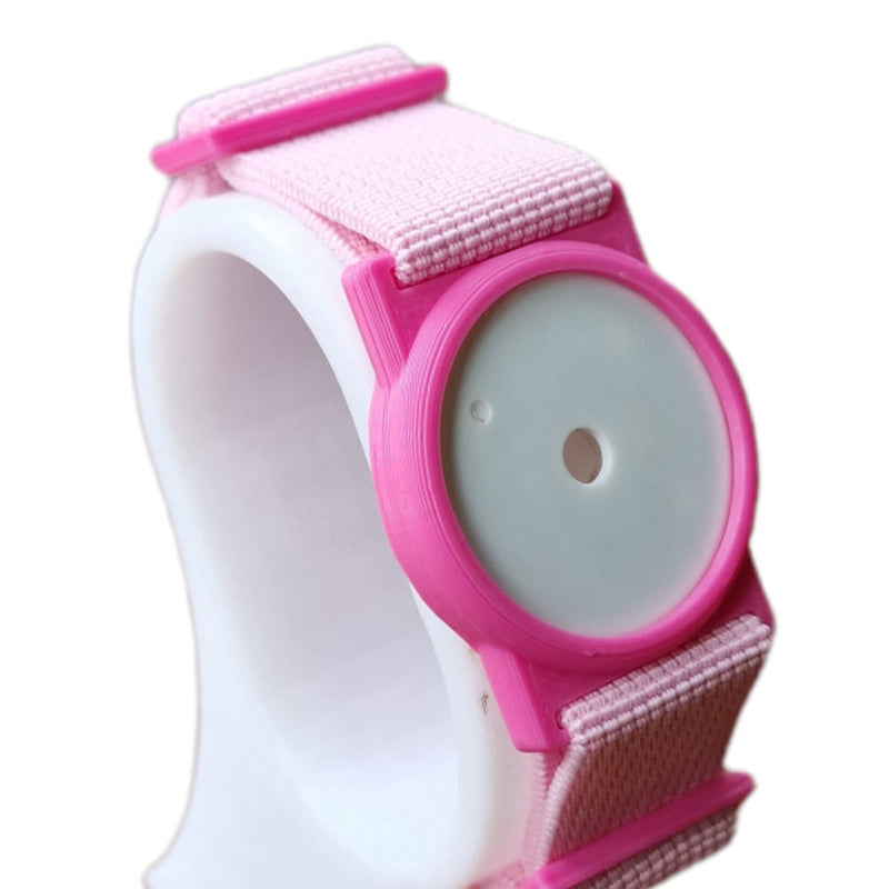 CGM Clips UK - Sensor Armband Holder/Protector Compatible with Freestyle Libre 1/2 - Pink w Pink Straps - BeesActive Australia