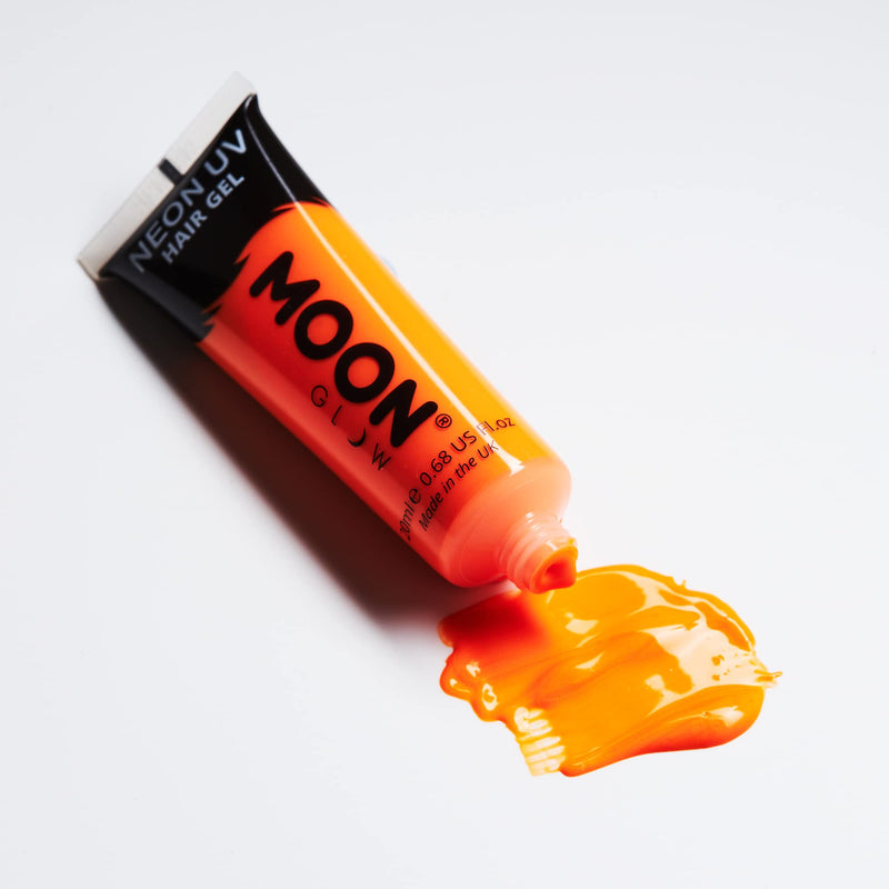 Moon Glow Neon UV Hair Gel - 20ml Set of 5 tubes – Temporary wash out hair colour dye - Spike and glow! - BeesActive Australia