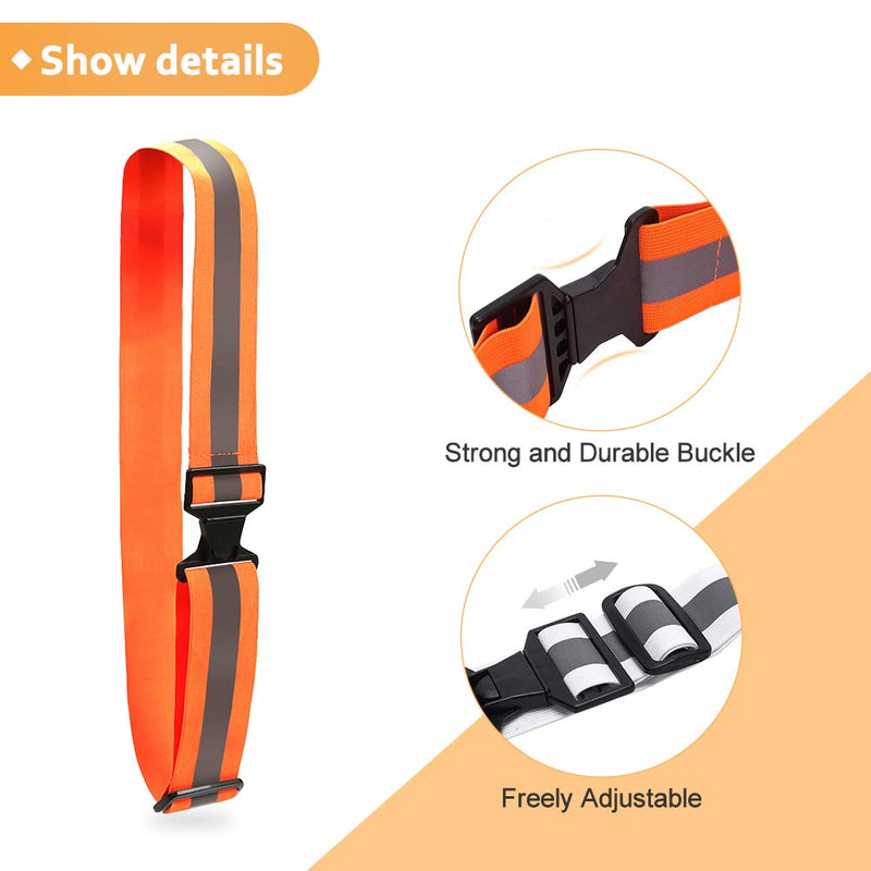 A-SAFETY Glow Belt - Running Belt - Reflective Belt - PT Belt - Military Reflective Belt(Yellow,Orange,Black,White) White - BeesActive Australia