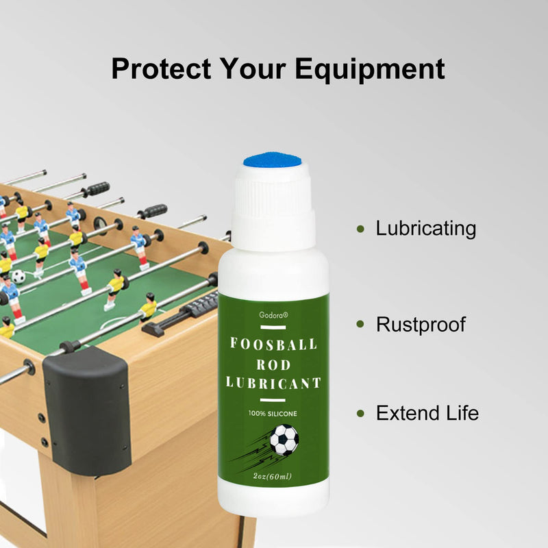 2oz Foosball Rod Lubricant with Dauber Top Applicator, 100% Pure Silicone Oil for Foosball Accessories, Long Lasting Foosball Lubrication for Foosball Table Rods, No Mess & Easy to Use - BeesActive Australia
