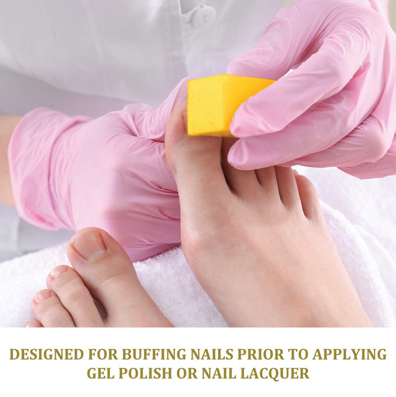 ForPro Ultra Gold Buffing Block, 240 Grit, Four-Sided Manicure & Pedicure Nail Buffer, 3.75” L x 1” W x 1” H, 20-Count - BeesActive Australia