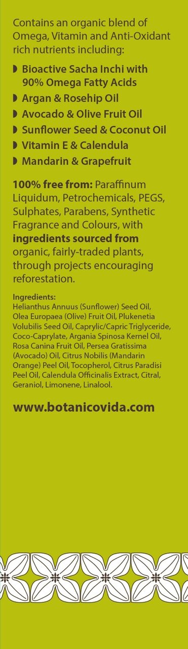 Botanico Vida Omega Oil. The 100% Natural Body Oil for Stretch Marks, Scars, Dry Skin. Clinically Proven Skincare, 125ml - BeesActive Australia