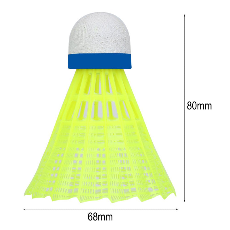 Alomejor Shuttlecocks 6pcs Professional Badminton Ball Yellow Nylon Shuttlecocks Indoor Outdoor Sports Practice Training Badminton - BeesActive Australia