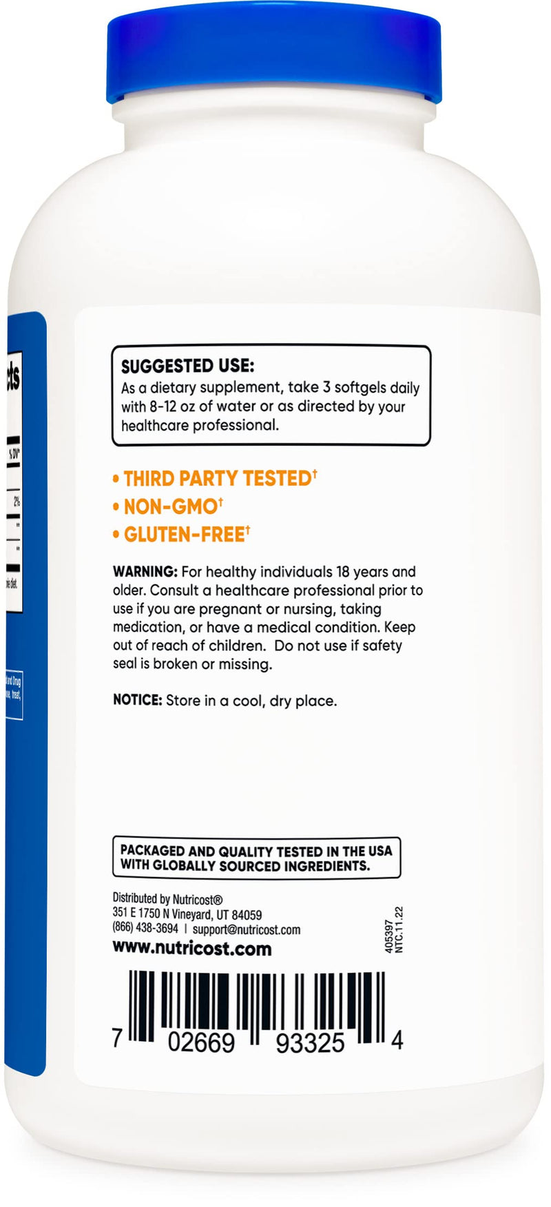 Nutricost CLA (Conjugated Linoleic Acid) 2,400mg, 240 Softgels - Gluten Free, Non-GMO, 800mg Per Softgel 240 Count (Pack of 1) - BeesActive Australia