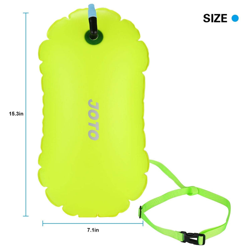 JOTO [2 Pack] Swim Buoy Float, Swimming Bubble Safety Float with Adjustable Waist Belt for Open Water Swimming, Safe Swim Training, Triathletes, Kayaking, Snorkeling Neonyellow - BeesActive Australia