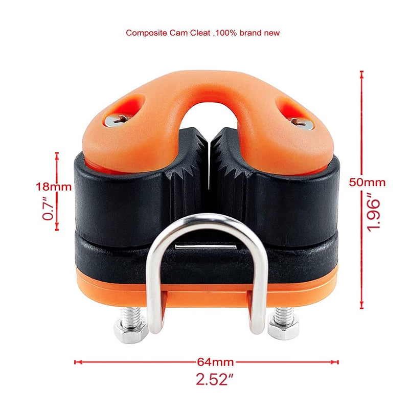 Lsahyong Cam Cleat with Leading Ring Pilates Equipment Boat Fast Entry Rope Wire Fairlead Sailing - BeesActive Australia