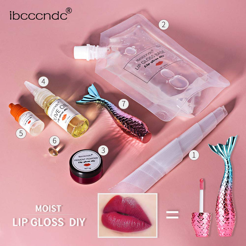 Ibcccndc DIY Lip Gloss Making Kit Lip Gloss Base Kit DIY Make Your Own Lip Gloss Lip Glaze Handmade Set (moist) moist - BeesActive Australia