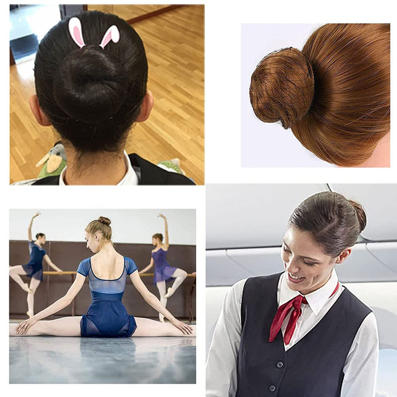 20 Pcs Hair Nets for Women Buns, Elastic Edge Mesh Bun Nets Invisible Hair Bun Holder for Hair Ballet Gymnastics Bun Making - BeesActive Australia