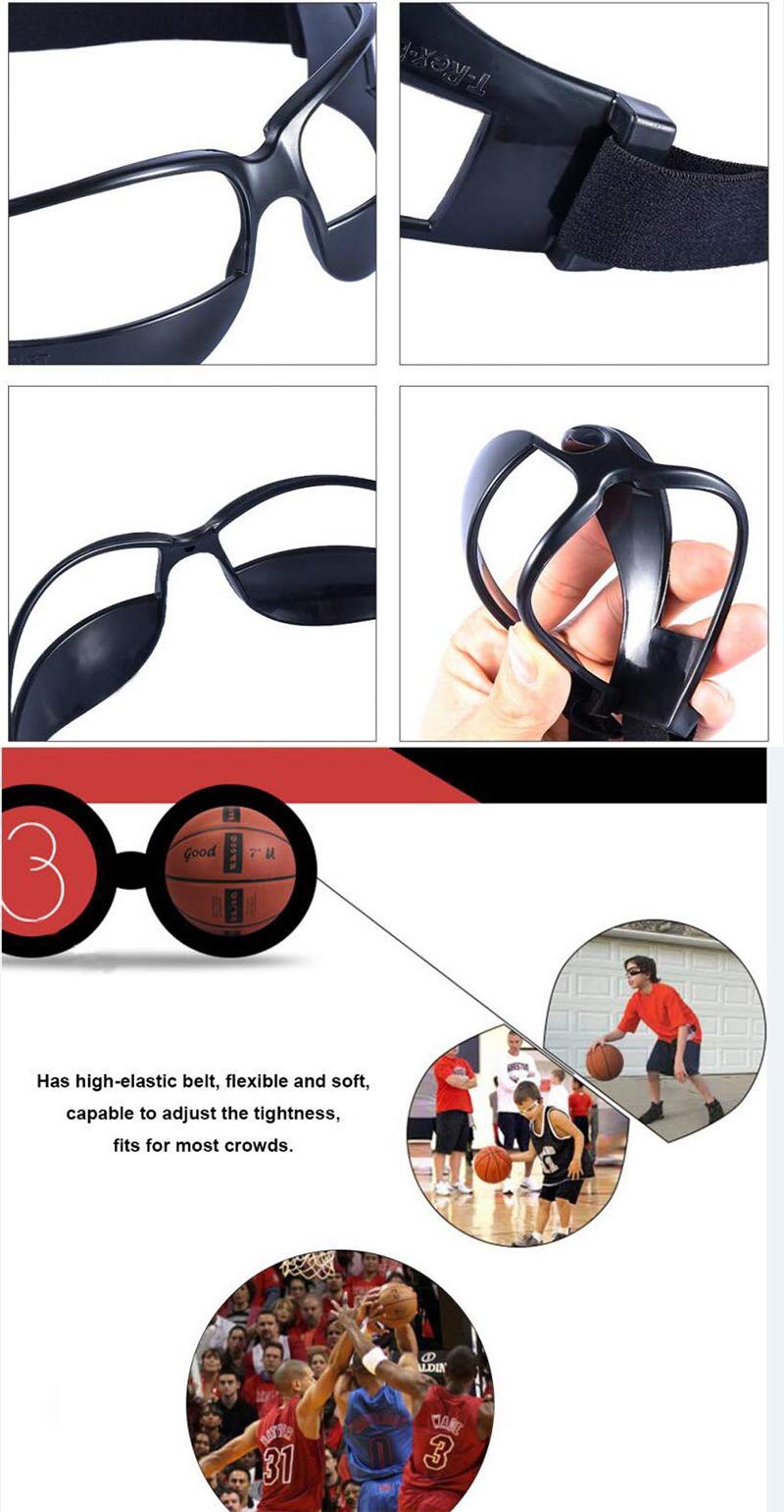 Poxas Sports Dribble Goggles for Basketball Training Aid Great - Improve Dribbling Skill Handling Skills Pack of 2 / Black - BeesActive Australia
