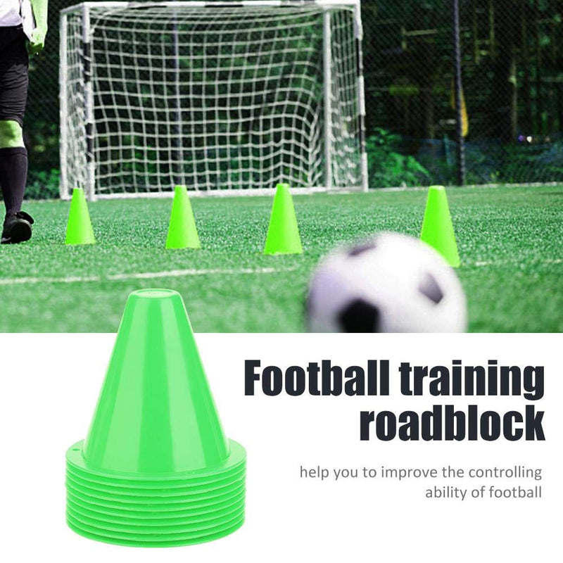 Yosoo Health Gear 3 Inch Soccer Training Cone, 10pcs Training Traffic Cones Football Training Holder Marker for Outdoor Activity Football Soccer Training Green - BeesActive Australia