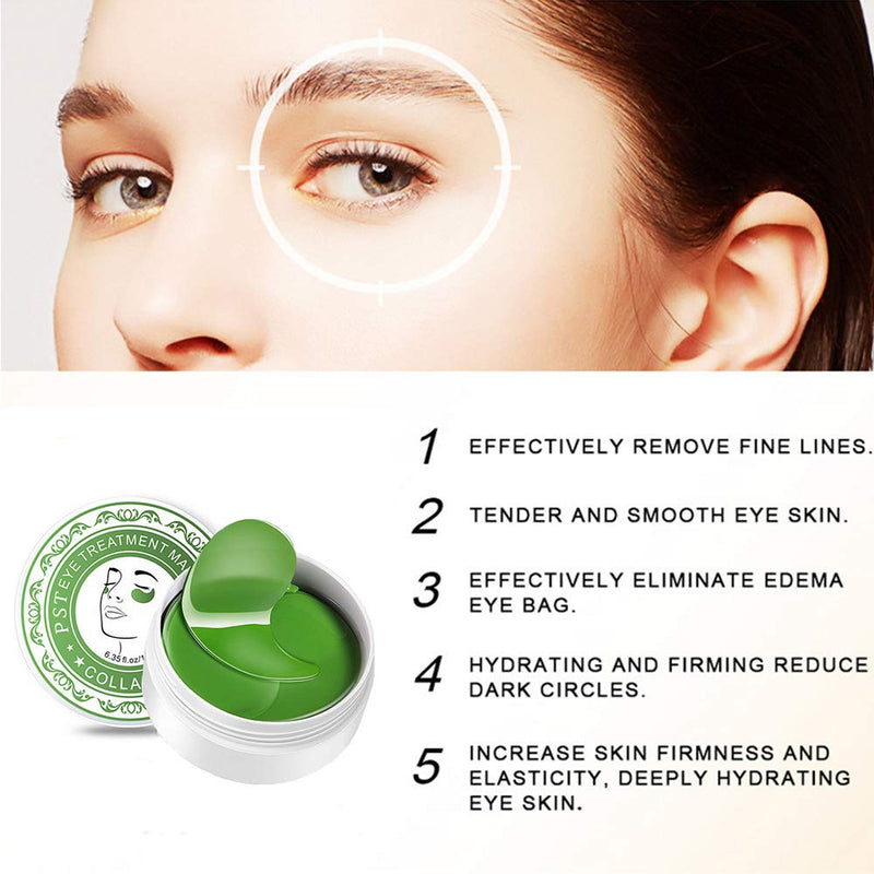 Collagen Eye Mask, POSTA 60 PCS Under Eye Treatment Gels Eye Patches, With Anti-Aging Hyaluronic Acid For Moisturizing & Reducing Dark Circles Puffiness Wrinkles Fine Lines - BeesActive Australia