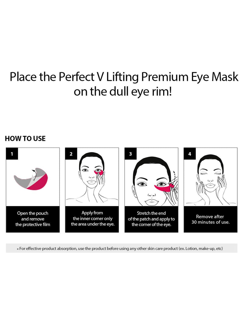 Avajar Perfect V Lifting Premium Eye Mask 2set - Under Eye Bags Treatment Patches Mask for Puffy Eyes | Undereye Gel Pads Dark Circle Eyes Treatment | Collagen Hydrogel Anti Aging Wrinkle Eye Patch 2 Set - BeesActive Australia