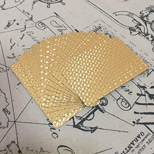EAY Deck of Cards, Gold Deck of Cards, Gold Playing Cards, Gold Waterproof Playing Cards, Waterproof Playing Cards, Poker Cards, Deck of Waterproof Cards, Washable Flexible, Use for Party and Game - BeesActive Australia