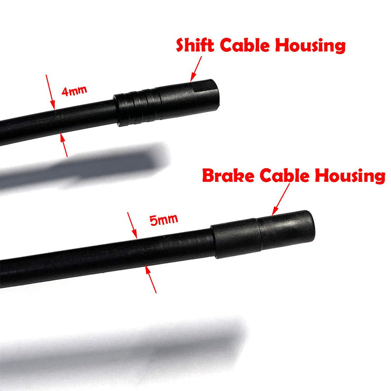 Farbetter Bicycle Brake Cable Housing and Bike Shifter Cable Housing Kit, 50ft (4mm x 25ft +5mm x 25ft) Including 80 PCS Cable End Caps - BeesActive Australia