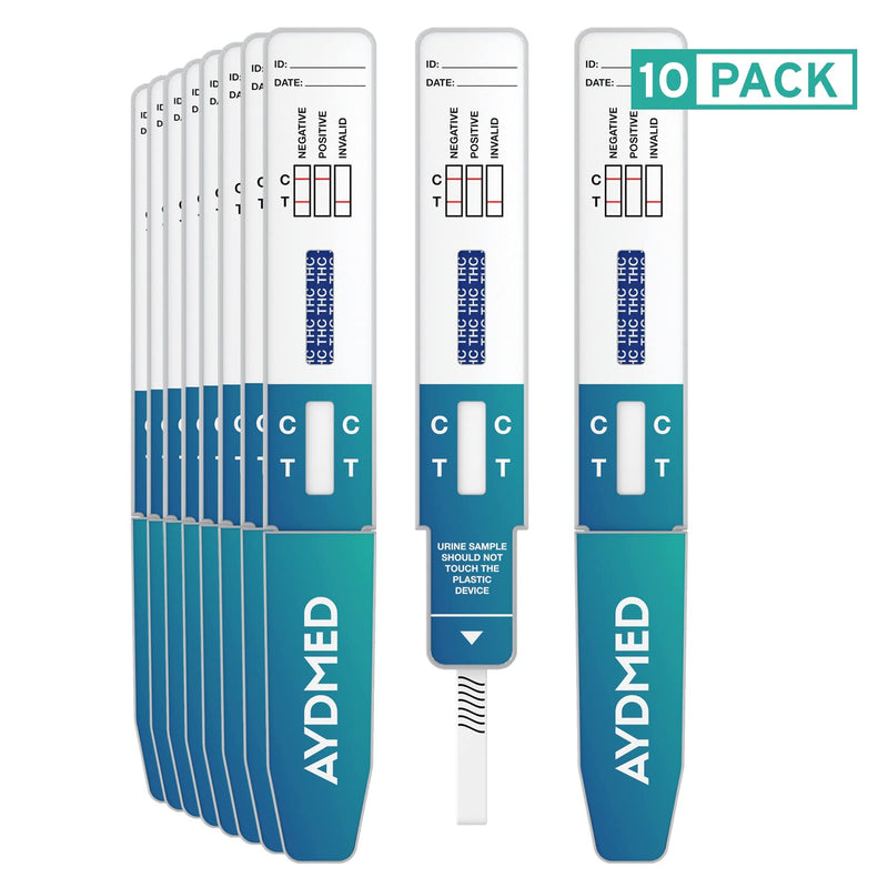 10 x Aidteq Professional Cannabis Rapid Drug Test Dip Cards | Urine Drug Tests | 50ng/mL Cut-Off Level | Test for Marijuana, Hashish, THC - BeesActive Australia