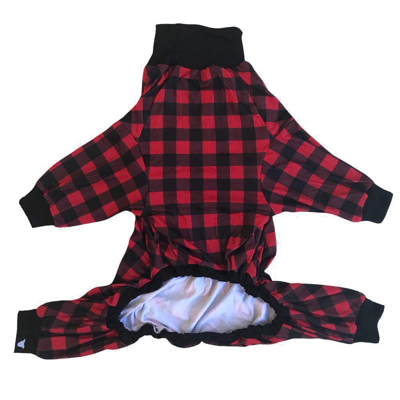 Tooth and Honey Pit Bull Pajamas/Buffalo Plaid/Lightweight Pullover Pajamas/Full Coverage Dog pjs/Updated FIT XX-Large - BeesActive Australia