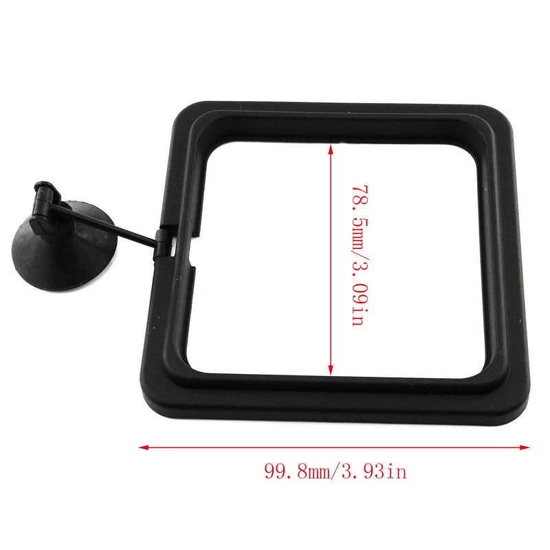E-outstanding 2pcs Fish Feeding Ring Tropical Fish Food Ring Aquarium Fish Tank Accessories Water Plant Buoyancy Suction Cup (1 x Round Shape and 1 x Square Shape), Black - BeesActive Australia