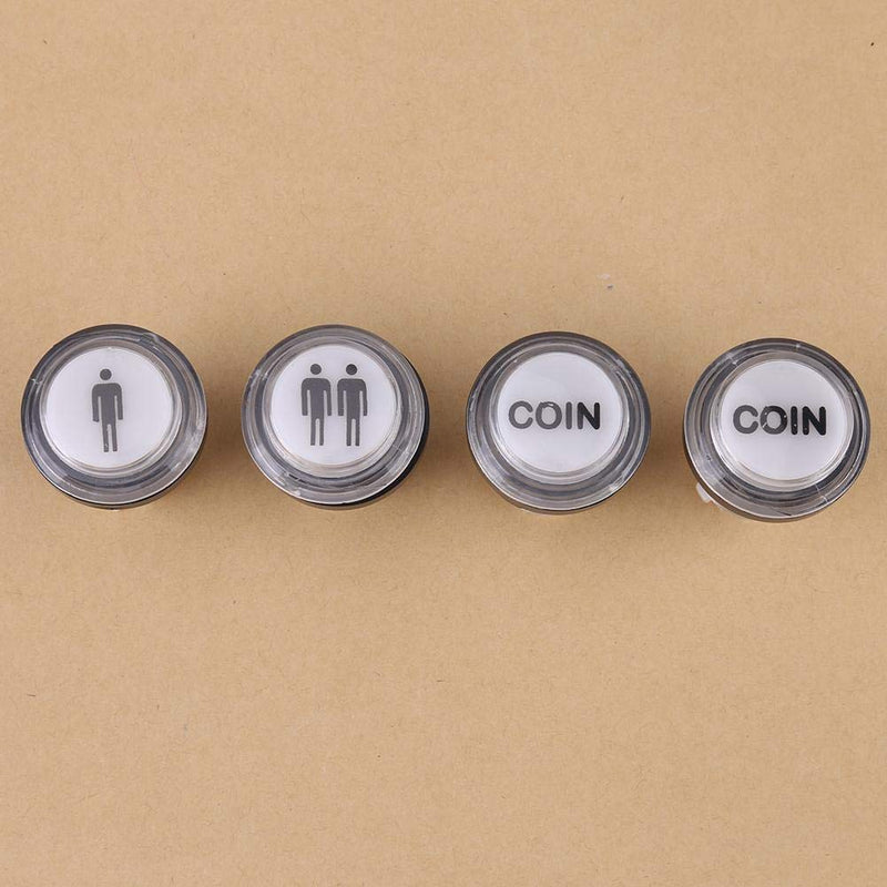 Arcade Game Buttons - 4 x LED Start Push Button Kit Part 1 Player + 2 Player + LED Coin Buttons for Arcade - BeesActive Australia