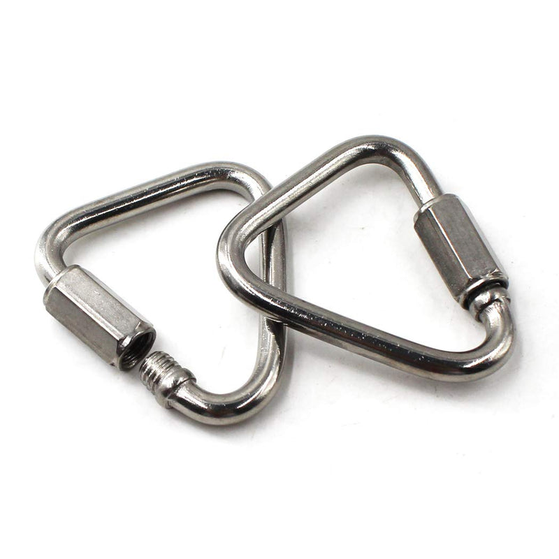 Flomore Delta Quick Link 304 Stainless Steel Triangle Quicklink Chain Connector Screw Lock Carabiner M4 - BeesActive Australia