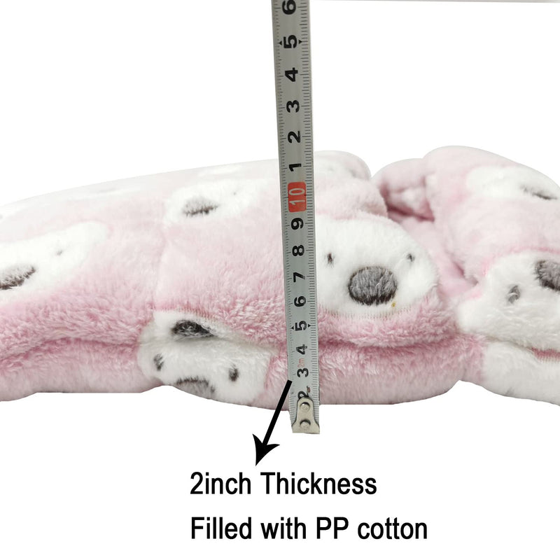 Littledropet Thick Fleece Ferret Sugar Gliders Hammock Pouch Sack Swing Hanging Bed for Rat Guinea Pig Squirrel and Other Small Animal L(13.7inch) Pink - BeesActive Australia