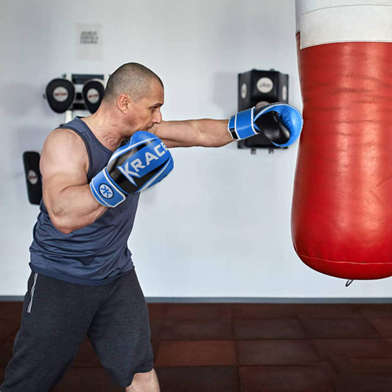 [AUSTRALIA] - Boxing Gloves Youth Training Gloves 6oz 8oz 10oz 12oz 14oz 16oz Kickboxing Sparring Muay Thai Boxing Gloves for Men Women Kids Blue 6 oz 