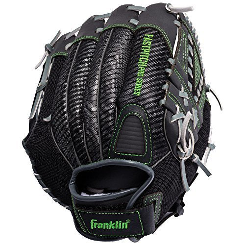 [AUSTRALIA] - Franklin Sports Fastpitch Pro Series Softball Gloves – Right or Left Hand Throw – Adult and Youth Sizes – 11in, 11.5in, 12in, 12.5in and 13in Size Mitts Lime 12" 