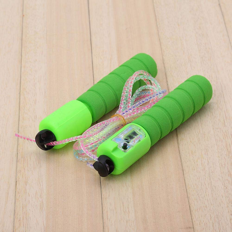 Speed Skipping Rope, Jump Rope Soft Counting Foam Handle Adjustable Rope & Rapid Ball Bearings Fitness Workouts Fat Burning Exercises Boxing Length Adjuster Included. Green - BeesActive Australia