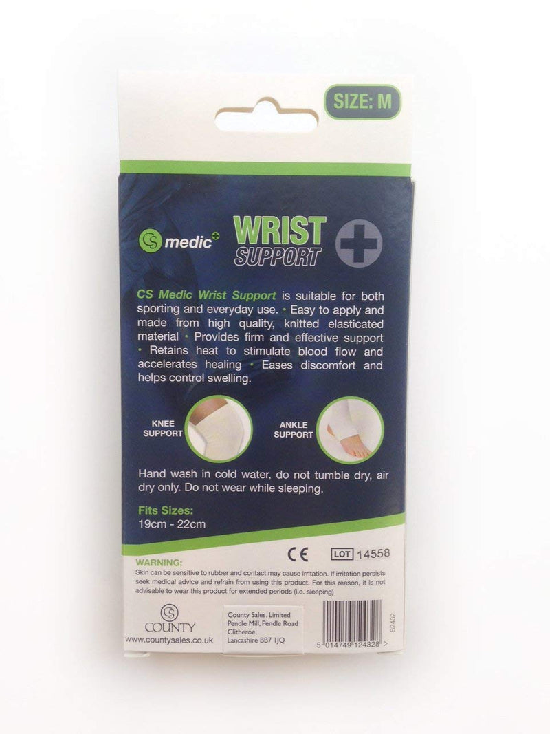 CS Medic Elastic Wrist Hand Sprain Injury Elastic Support Bandage (Medium or Large) M - BeesActive Australia