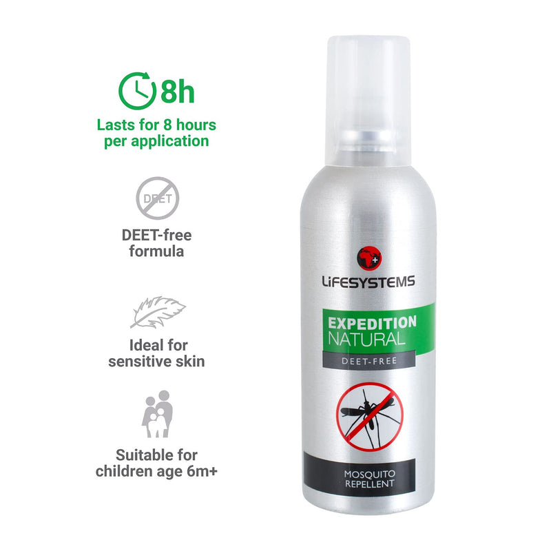 Lifesystems Insect Repellent Expedition Natural Mosquito Repellent Spray 100ml Ideal For Children Aged 6 Months + - BeesActive Australia