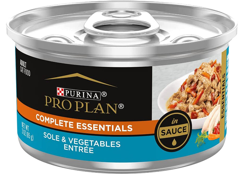 Purina Pro Plan Cat Food Canned Wet Entree 3 Flavor 6 Can Sampler Bundle, (2) Each: Chicken Tomato Pasta Gravy, Sole Vegetable, and Tuna Entree Sauce (3 Ounces) Plus Mouse Toy - BeesActive Australia