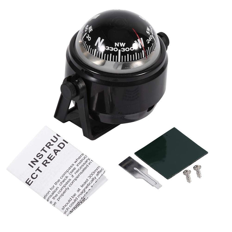 fo sa Multi-Purpose Digital Compass, Voyager Bracket Mount Compass Sea Marine Bracket Mount Compass Voyager Outside Fits Car Boat Caravan Truck Watercraft(Black) - BeesActive Australia