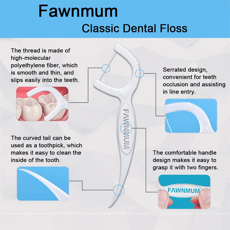 Dental Floss, Floss for Teeth, Dental Floss Stick, Toothpicks, Floss Sticks Dental, Each Pcs is Packed in A Sealed Bag (60 Picks) - BeesActive Australia