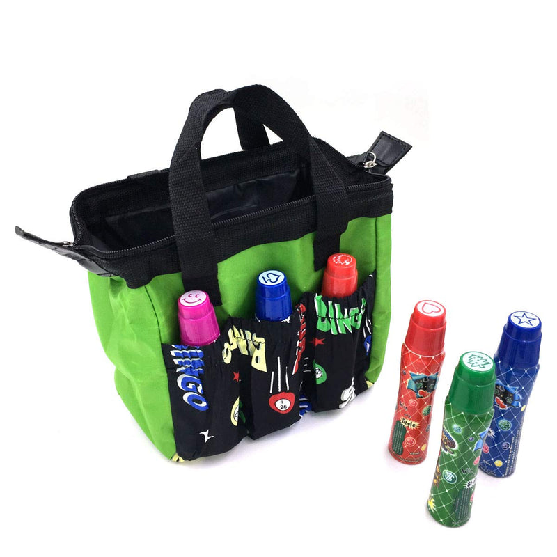 Tapp Collections Bingo Dauber 6 Pockets Tote Bag Space Ball Design / Purple - BeesActive Australia