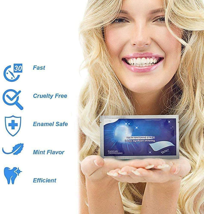 Teeth Whitening Strips,Teeth Bleaching,Whiten Teeth with Fast Results,Premium Quality Teeth Bleaching Kit for White Teeth and Fresh Breath（7pack). - BeesActive Australia