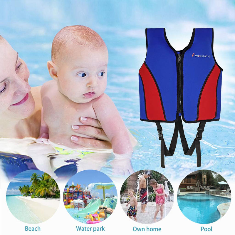 Gogokids Pool Floats Swim Vest Life Jacket Child Swim Flotation Training Swim Vest for 2-3 Years Boys and Girls, Children Puddle/Beach, As A Jumper Blue-1 3-6 Years - BeesActive Australia