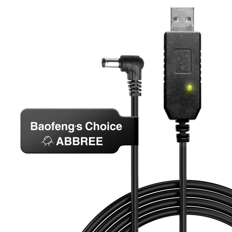 [AUSTRALIA] - Baofeng USB Cable Battery Charger with Indicator Light for Portable Baofeng UV-82 UV-82HP UV-82L Series Two-Way Radios 