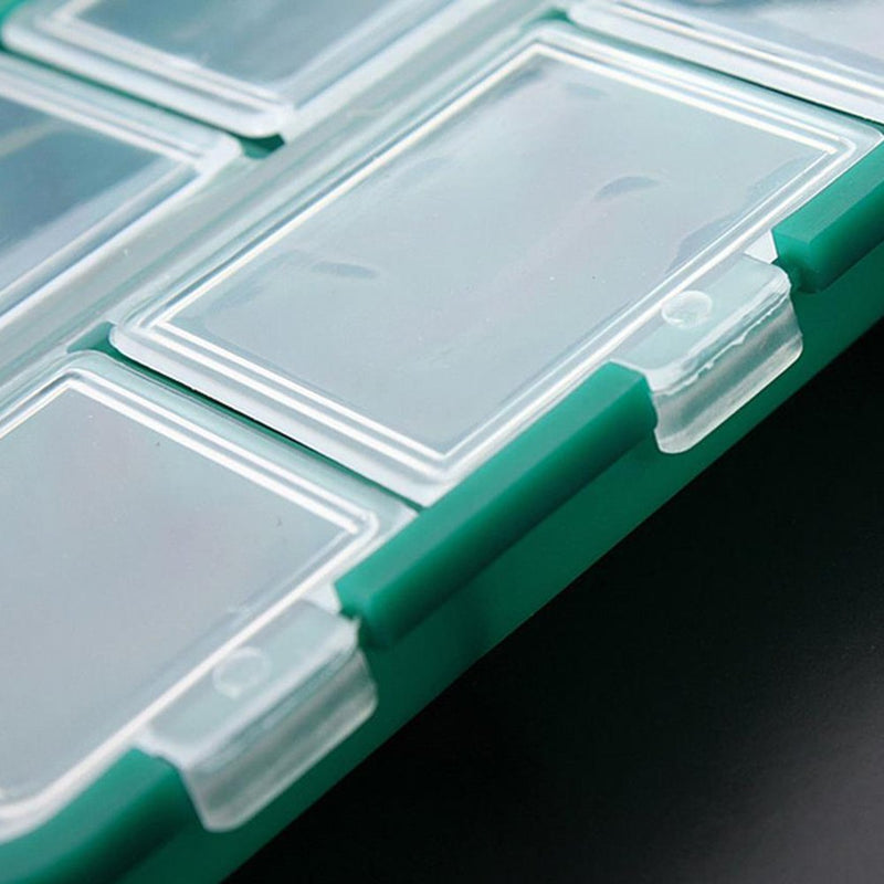 Fishing Tackle Box, 10 grids Plastic Box Waterproof Hard Fishing Tackle Box Case Hooks Lures Baits Storage Organizer Box Utility Boxes - BeesActive Australia