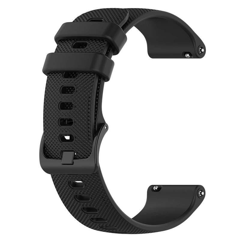 Compatible for Garmin Venu 2 plus Watch Bands, Disscool 20mm silicone Quick Release Soft Rubber Wrist Smart Watch band Replacement for Garmin Vivomove sport Black - BeesActive Australia
