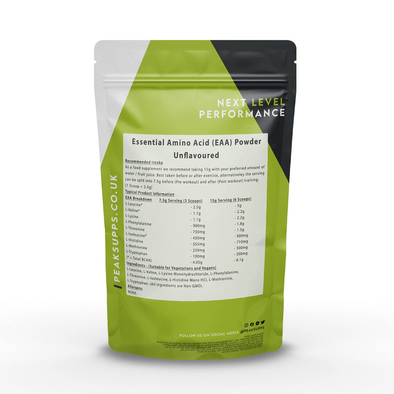 Essential Amino Acids Powder - EAA | Vegan | Pure, BCAA, Intra Workout Drink (100g) 100g - BeesActive Australia