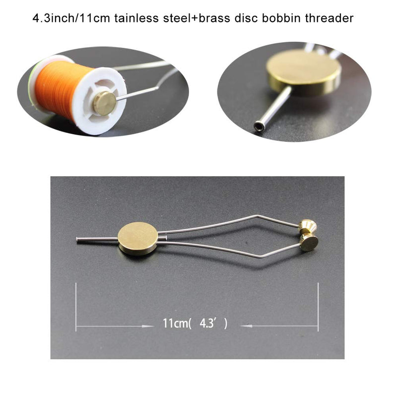 [AUSTRALIA] - Greatfishing 4pc The Most Useful Fly Tying Tools Combo Kit Gift Stainless Steel Fly Tying Whip Finisher Knot, Fly Tying Bodkin Large, Fly Tying Bobbin Thread Holder, Disc Bobbin Threader M 