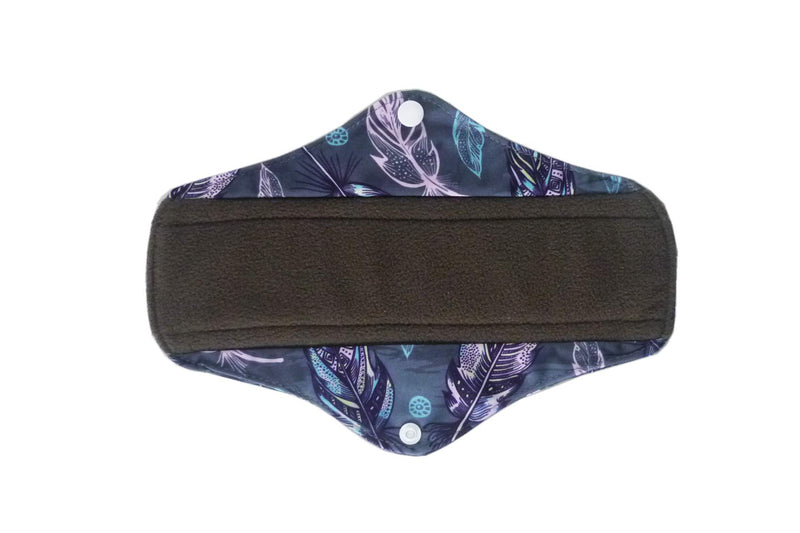10PCS 10 Inch Charcoal Bamboo Cloth Reusable Washable Menstrual Pads Sanitary Pads+1 Wet Bag (NCM-M10-01) Ncm-m10-01 - BeesActive Australia